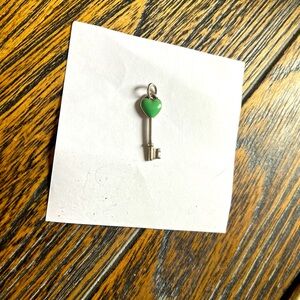Rare Tiffany heart key silver charm, not available anymore from Tiffany.com